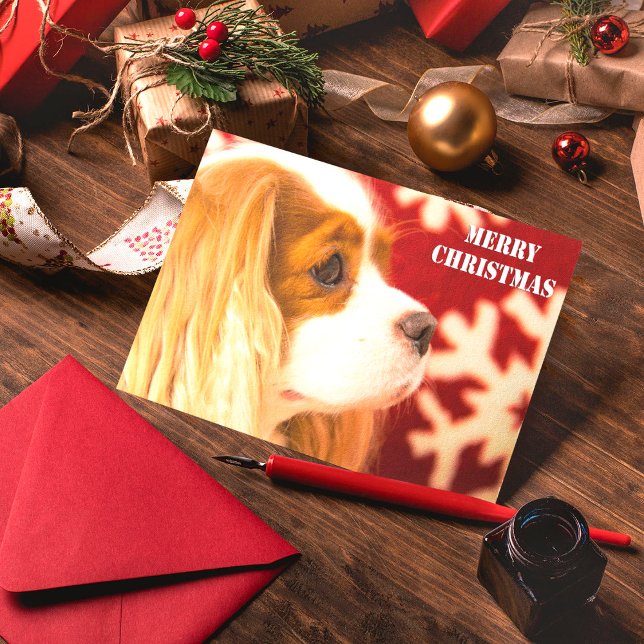 Festividades Cartão de Natal Snowflake Cavalier King Charles (Criador carregado)