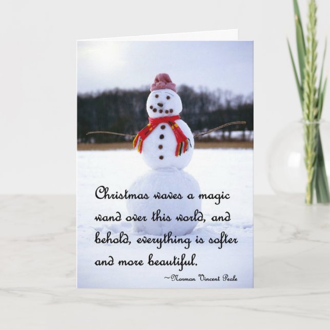 Festividades Cartão de Natal Snowman (Frente)