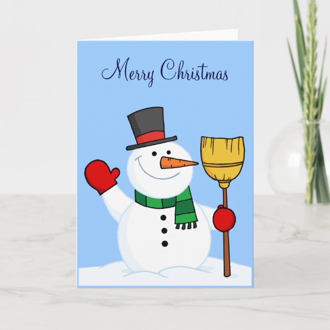 Festividades Cartão de Natal Snowman (Frente)
