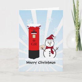 Festividades Cartão de Natal Snowman