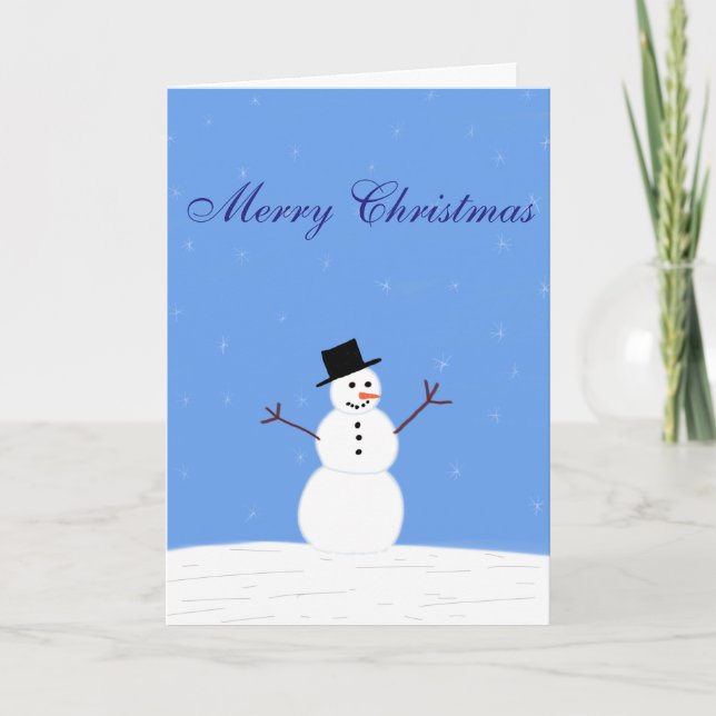 Festividades Cartão de Natal Snowman (Frente)