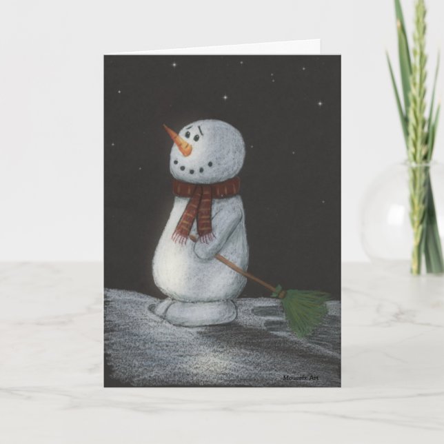 Festividades Cartão de Natal Snowman (Frente)