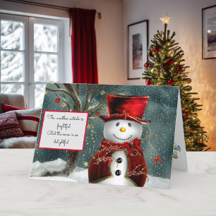 Festividades Cartão De Natal Snowman Não Tem Lugar Para Neve