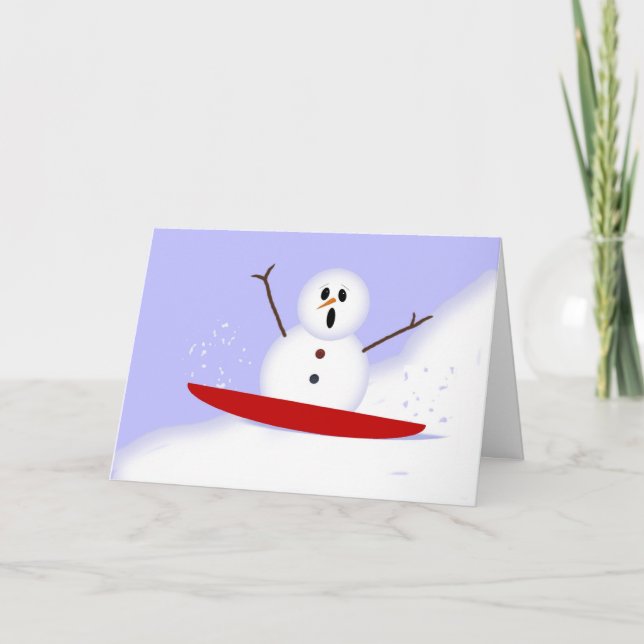 Festividades Cartão de Natal Snowman para Dormir (Frente)