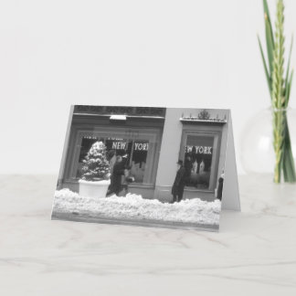 Festividades Cartão de Natal Snowy New York