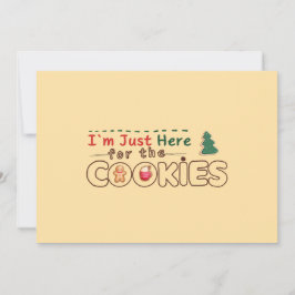 Festividades Cartão de Natal 'Só Estou Aqui pelos Cookies'