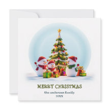 Cartão de Natal Sorrisos Nevados e Alegria Natalin