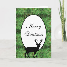 Festividades Cartão de Natal Stag & Pine Boughs