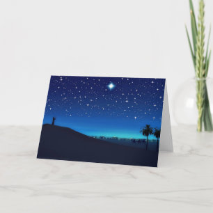 Festividades Cartão de Natal Star Over Bethlehem