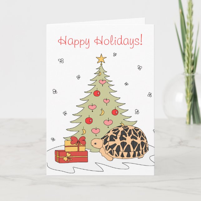 Festividades Cartão de Natal Star Tortoise (árvore de Natal) (Frente)