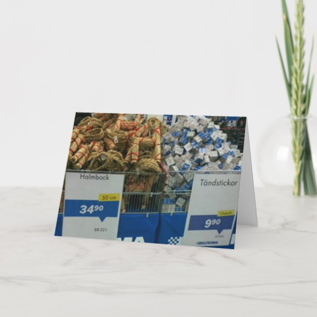 Festividades Cartão de Natal Sueco Engraçado (Frente)