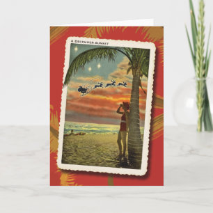 Festividades Cartão de Natal Sunset de dezembro