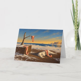 Festividades Cartão de Natal Surrealista com Bengalas de Açúcar