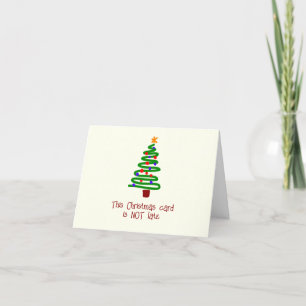 Festividades Cartão de Natal Tardio Único Ilustrado à Mão com E