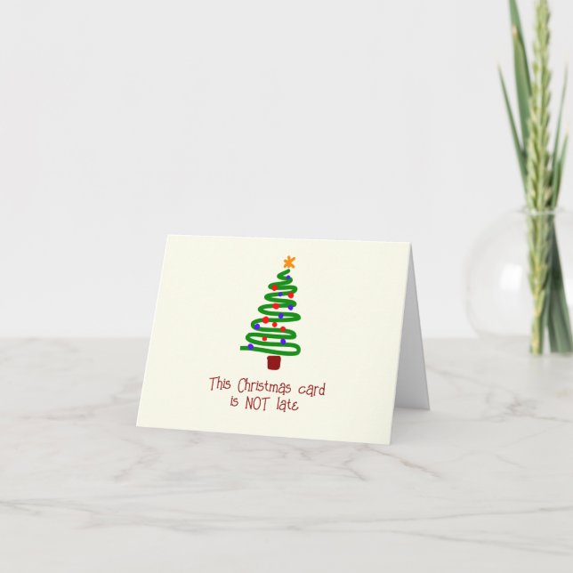 Festividades Cartão de Natal Tardio Único Ilustrado à Mão com E (Frente)