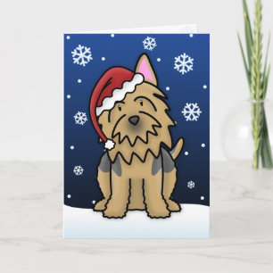 Festividades Cartão de Natal Terrier australiano de Kawaii