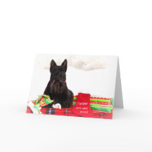 Cartão de Natal Terrier escocês