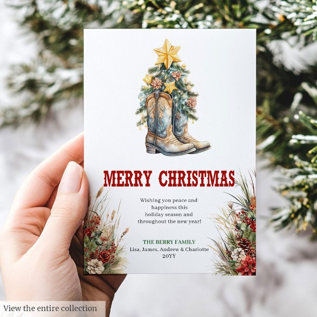 Festividades Cartão de Natal tradicional ocidental (Traditional Western Christmas greeting card

)