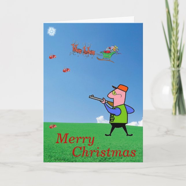 Festividades Cartão de Natal Trapshooter (Frente)