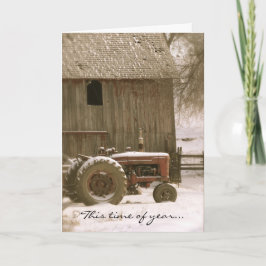 Festividades Cartão de Natal Trator & Barn