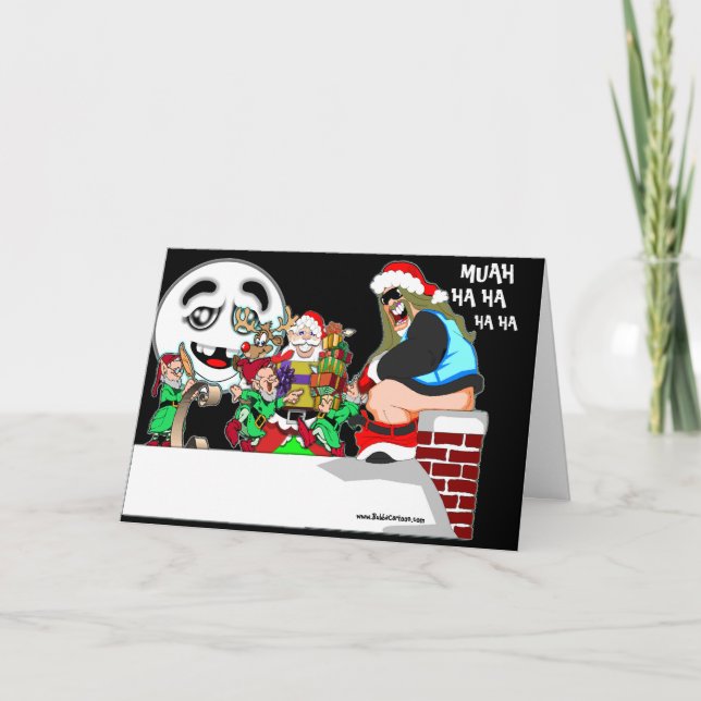 Festividades Cartão de Natal travesso (Frente)