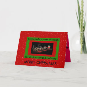 Festividades Cartão de natal trenó para bicicleta