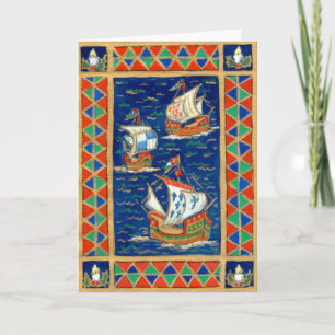 Festividades Cartão de Natal - Três Navios