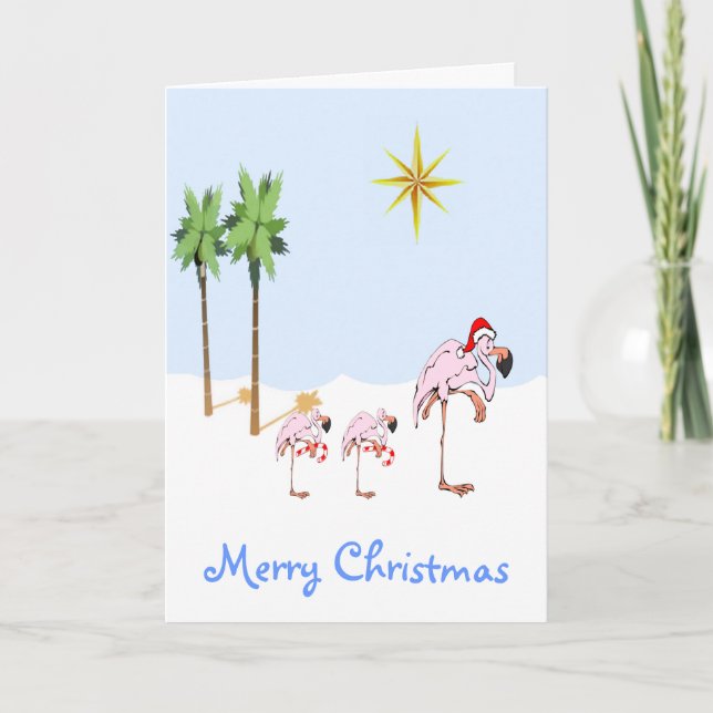 Festividades Cartão de Natal tropical (Frente)