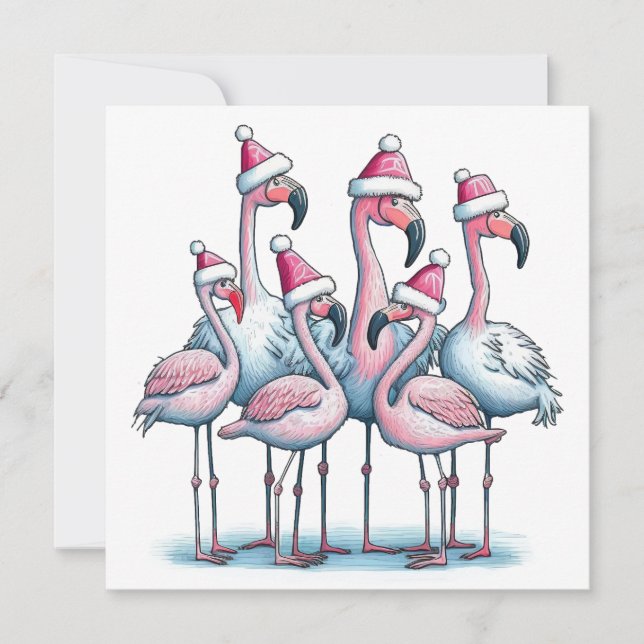 Festividades Cartão de Natal Tropical Feliz (Frente)