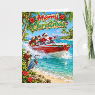 Festividades Cartão de Natal Tropical Palmeira de Clima Quent