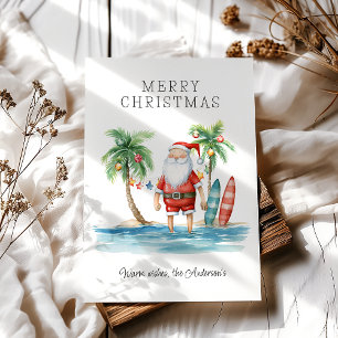 Festividades Cartão de Natal Tropical Plano