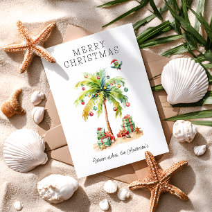 Festividades Cartão de Natal Tropical Plano de Férias