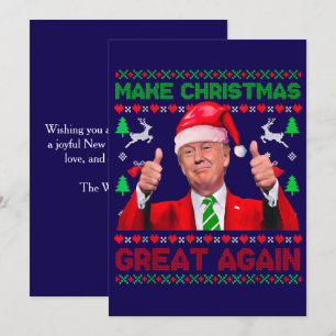 Festividades Cartão de Natal Trump, Faça Excelente De Natal Nov