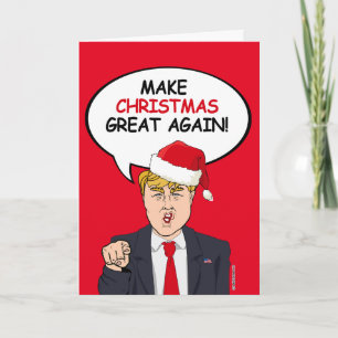 Festividades Cartão de Natal Trump - Faça o Excelente de Natal 