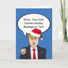Festividades Cartão de Natal Trump - Personalize sua mensagem -