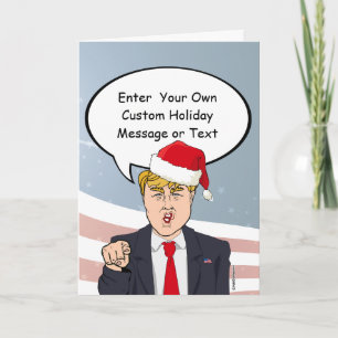 Festividades Cartão de Natal Trump - Personalize sua mensagem -
