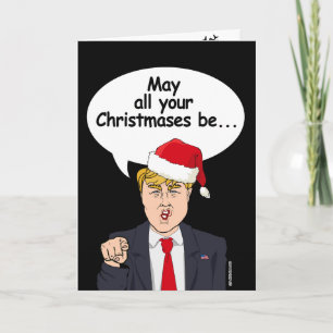 Festividades Cartão de Natal Trump - Que todos os seus natais s