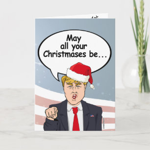 Festividades Cartão de Natal Trump - Que todos os seus natais s