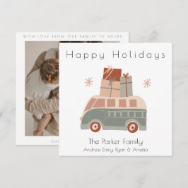 Festividades Cartão de Natal Van Flat Holiday