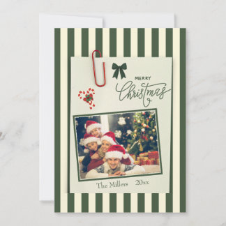Festividades Cartão de Natal verde com foto para scrapbook