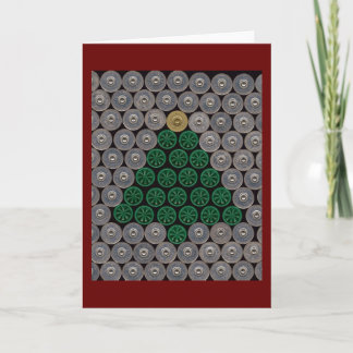 Festividades Cartão de Natal verde da árvore do escudo de