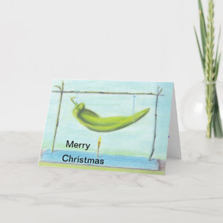 Festividades Cartão de Natal verde do Chile