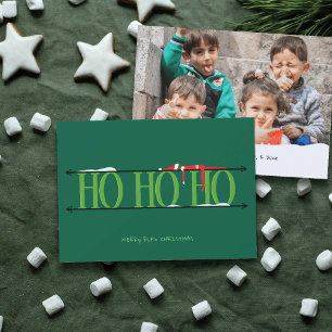 Festividades Cartão de Natal Verde para o caçador Elf Shenaniga