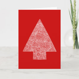 Festividades Cartão de Natal vermelho da árvore