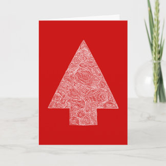 Festividades Cartão de Natal vermelho da árvore