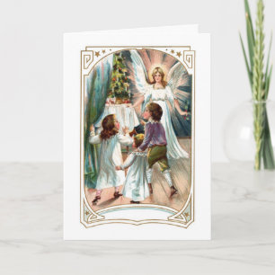 Festividades Cartão de Natal Vintage Angel