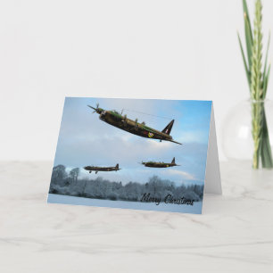 Festividades Cartão de Natal Vintage Aviation