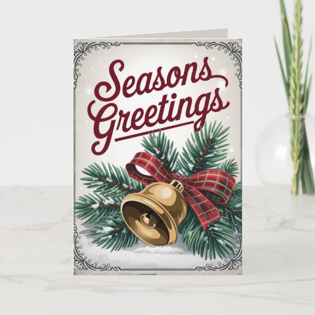 Festividades Cartão de Natal Vintage EDITABLE (Frente)