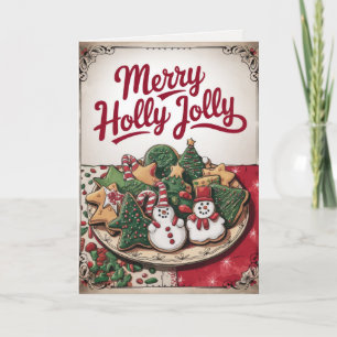Festividades Cartão de Natal Vintage EDITABLE
