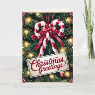 Festividades Cartão de Natal Vintage EDITABLE